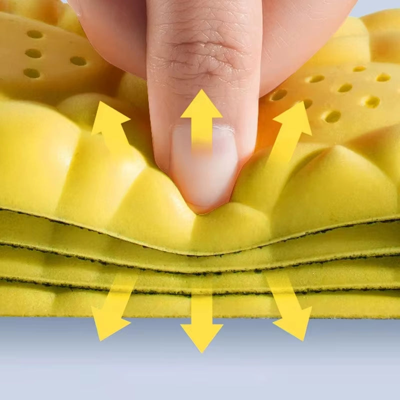 4D Cloud Technology PU Sole Sports Insoles for Shoes Soft Breathable Shock Absorption Cushion Running Orthopedic Care Insoles