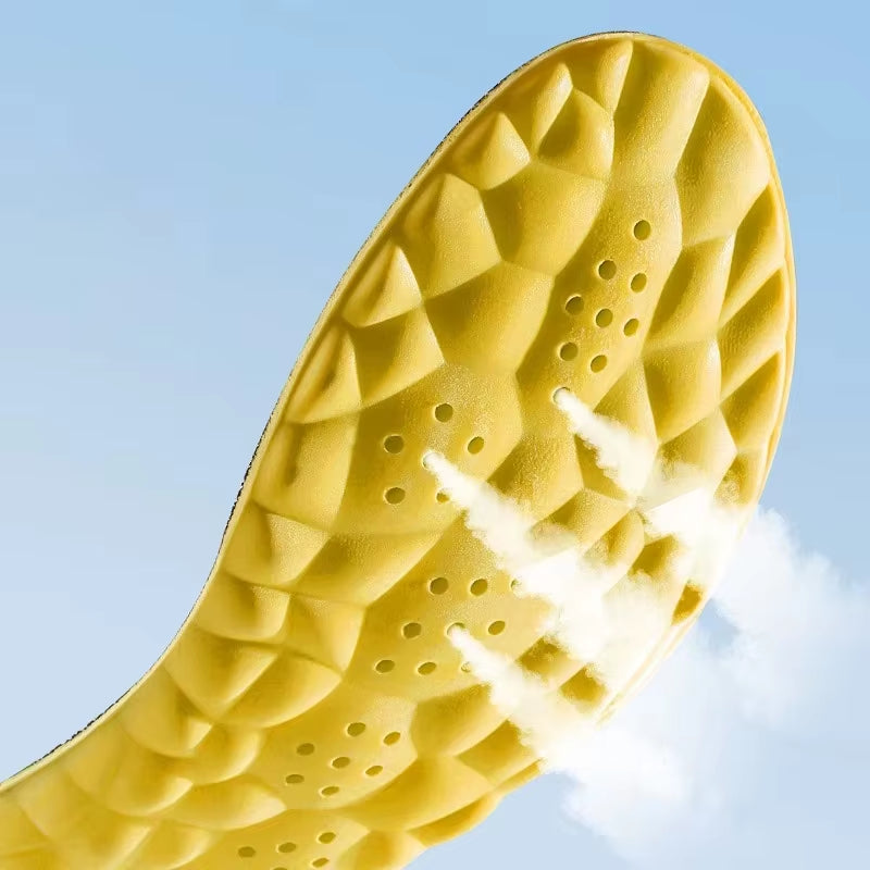 4D Cloud Technology PU Sole Sports Insoles for Shoes Soft Breathable Shock Absorption Cushion Running Orthopedic Care Insoles