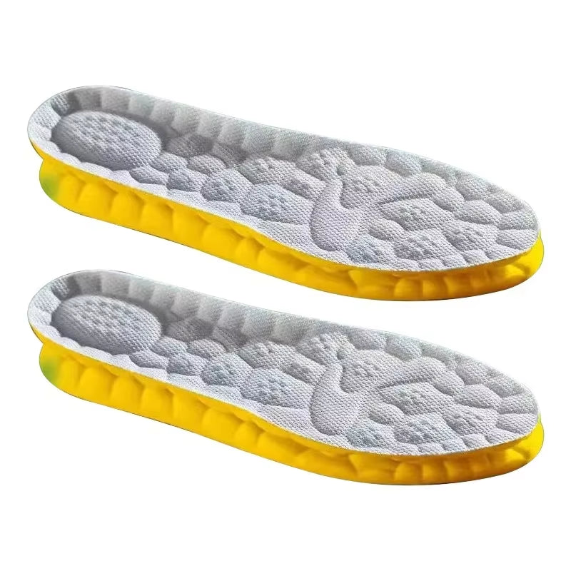 4D Cloud Technology PU Sole Sports Insoles for Shoes Soft Breathable Shock Absorption Cushion Running Orthopedic Care Insoles